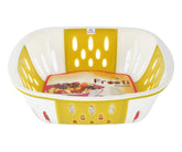 Heart Home Large Plastic Fruit, vegetable Storage Basket- Pack of 2 (Brown & Green)-HS42KUBMART25407